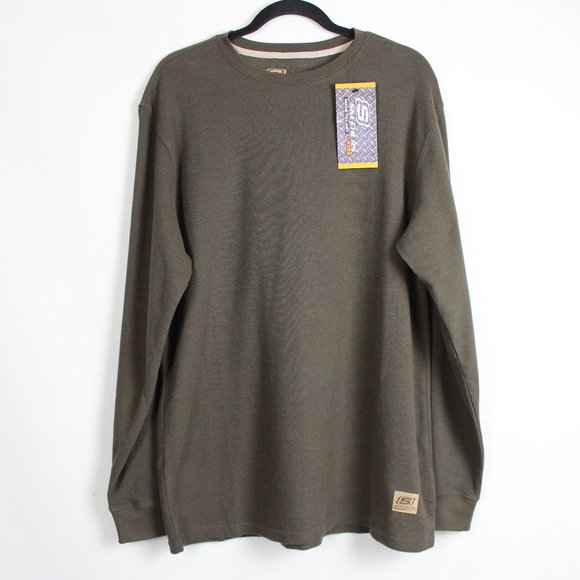 Skechers Made to Last for Work Green Thermal Long Sleeve Shirt - Picture 11 of 12